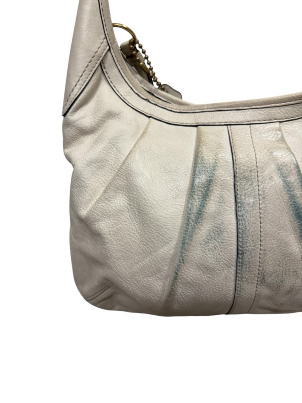 Vintage Coach Ergo Cream White Leather Crossbody Adjustable Bag Y2K Luxury - Picture 7 of 11